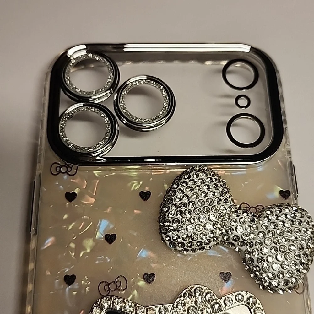 Brand new Apple IPhone 17 Pro Max 3D Hello Kitty & Bow W/ Pearl Strap Phone case